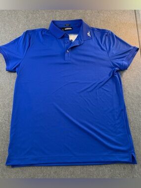 J. Lindeberg Men's KV Regular Fit Golf Polo Shirt Club Blue size L